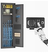 Superday 4-6 in Wall Gun Safe with Electronic Fingerprint Lock, Quick Access Locking Gun Cabinets...