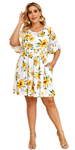 sunflower swing dress