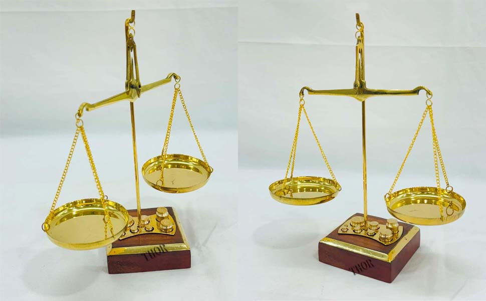 Brass Traditional Weight Scale Balance t... 9  Weight Scale