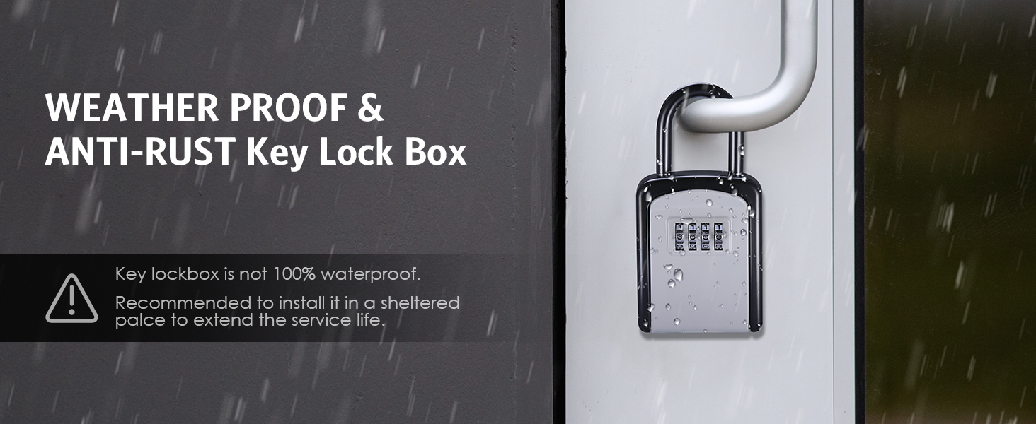 Key Lock Box, [2 Pack] Wall Mounted Key Safe Box