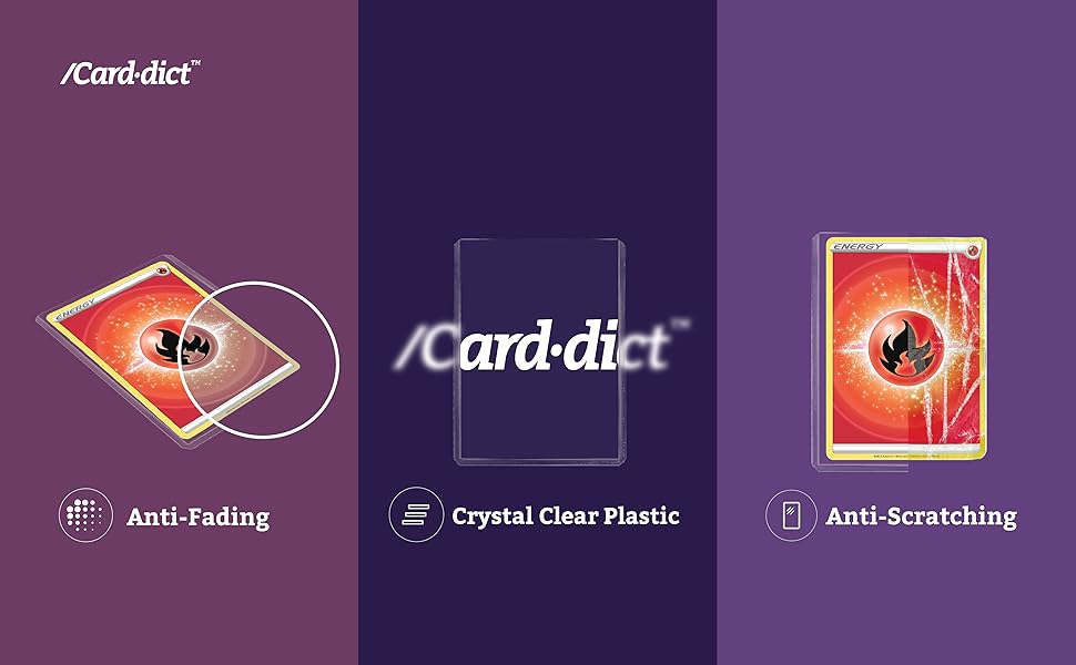 /CARD·DICT 50ct Top Loaders Compatible with Pokemon Trading