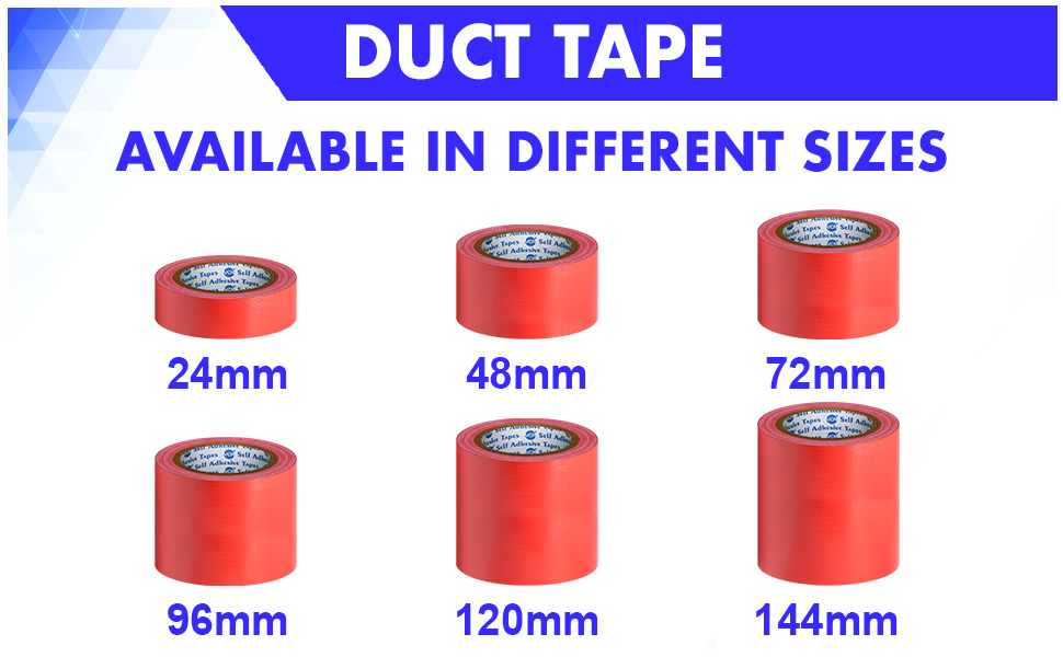 VCR Red Duct Tape 18 Meters in Length 96mm / 4" Width 1 Roll Per
