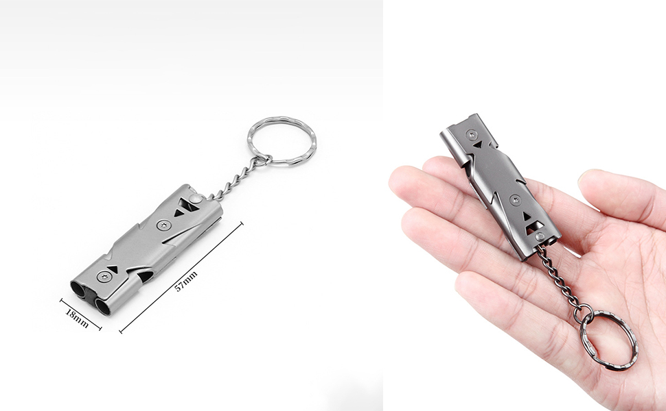 Whistle with Keychain for Outdoor Hiking Boating Backpacking Fishing Wildlife Signaling Tool