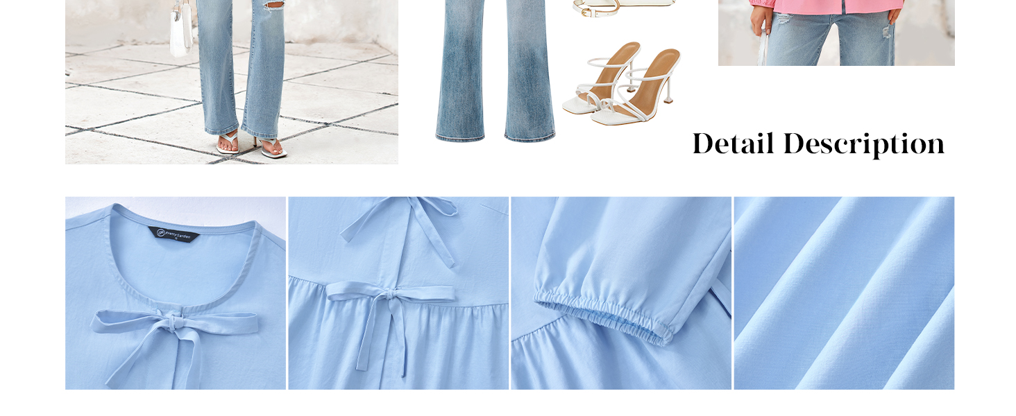 PRETTYGARDEN Womens Long Sleeve Tops