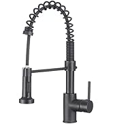 Commercial Kitchen Faucet with Pull Down Sprayer Brass cUPC Single Handle Lever Spring Kitchen Si...