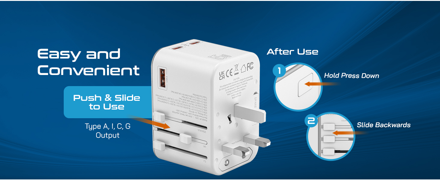 travel adapter with 65w