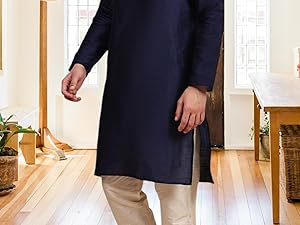 art silk party wear kurta pajama for men 