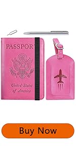 passport holder with luggage tag