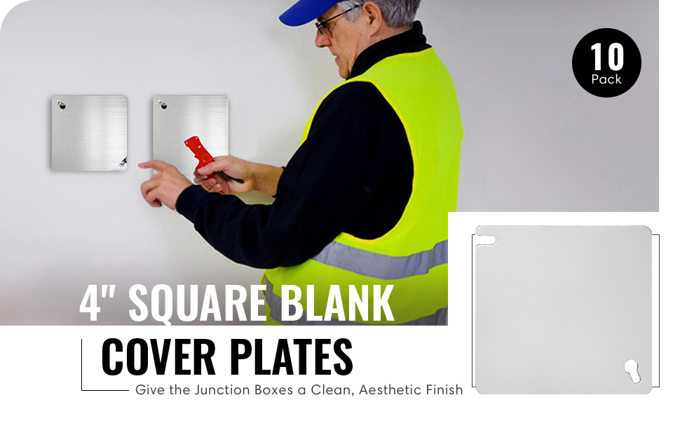 Plaster Ring Mud Ring, Blank Wall Plate Cover, Junction Box Blank Outlet Cover, Blank Electric Box