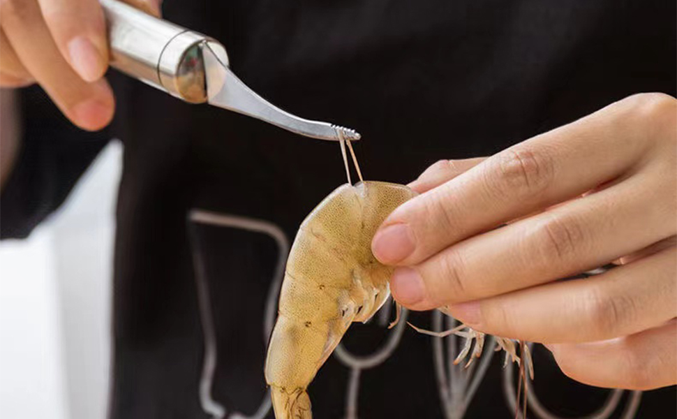 PurHyac 2Pcs Shrimp Deveiner Tool and Peeler, Toadfish Shrimp Cleaner, 5 in 1