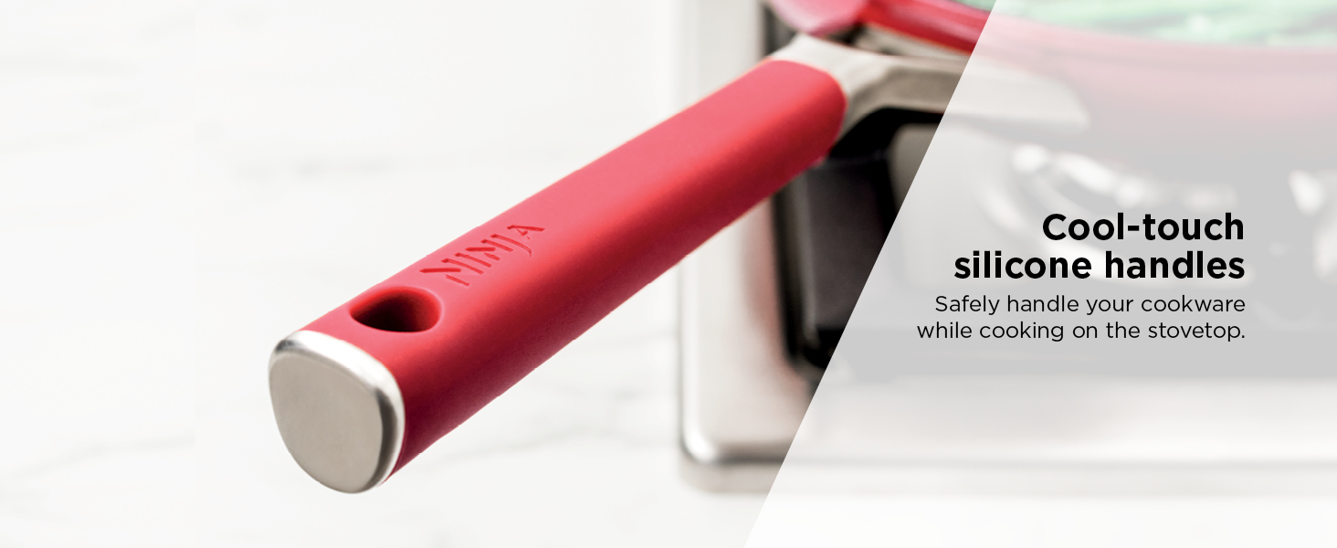 Ninja C20480 Foodi NeverStick Vivid 8Quart Stock Pot with Glass Lid