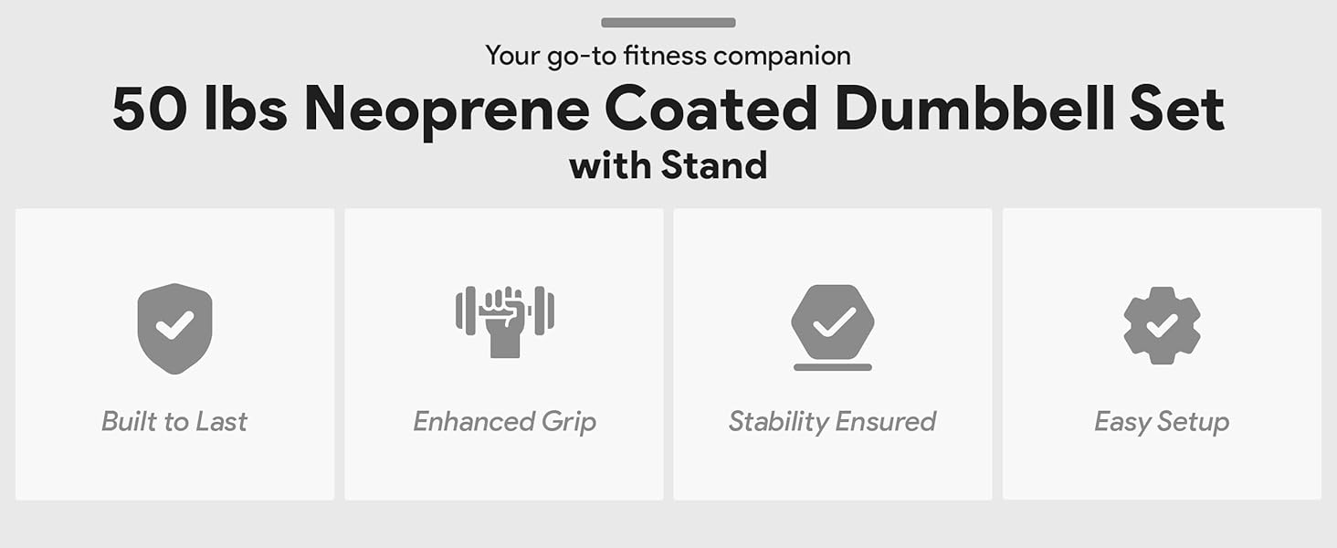 BalanceFrom Fitness 5, 8, and 12 Pound Neoprene Coated Dumbbell Set with Stand