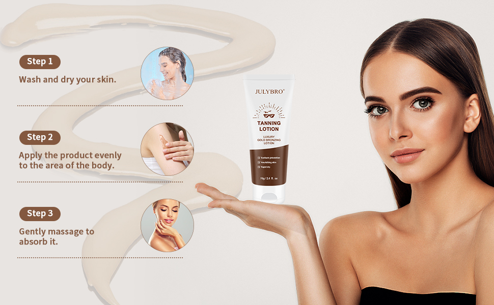 JULYBRO Self Tanner, Self Tanning Lotion for Face & Body