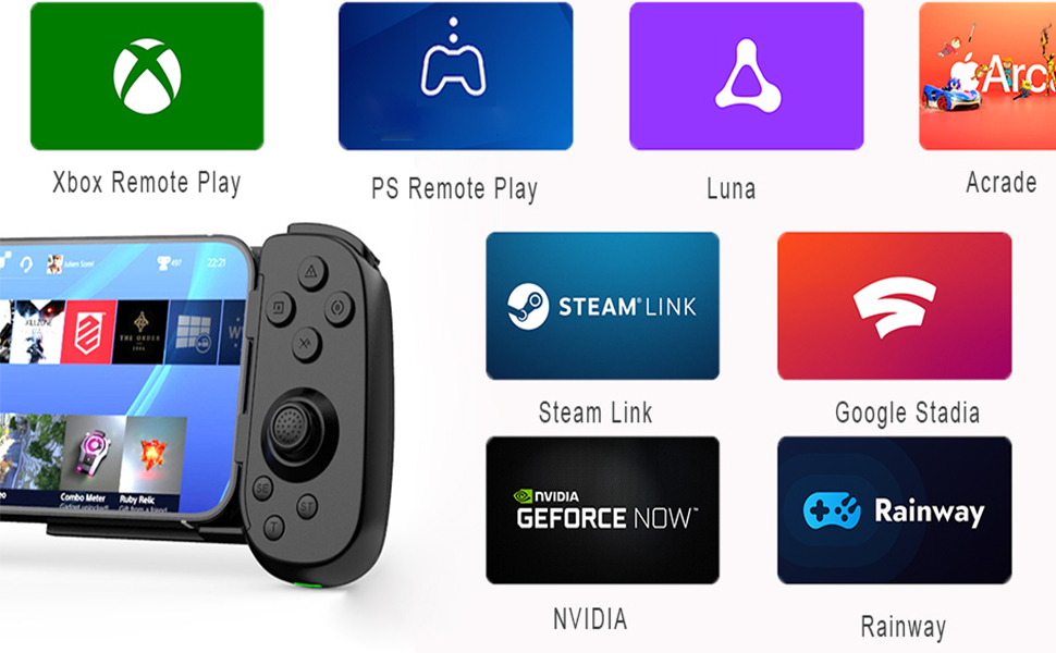 YUANHOT Gaming Controller for iPhone/Android,Mobile Bluetooth Phone Controller