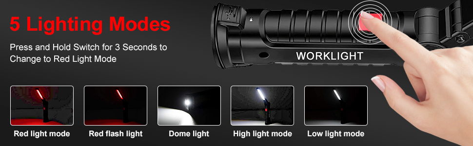 Tool Gifts for Men,3Pack Rechargeable LED Work Lights with