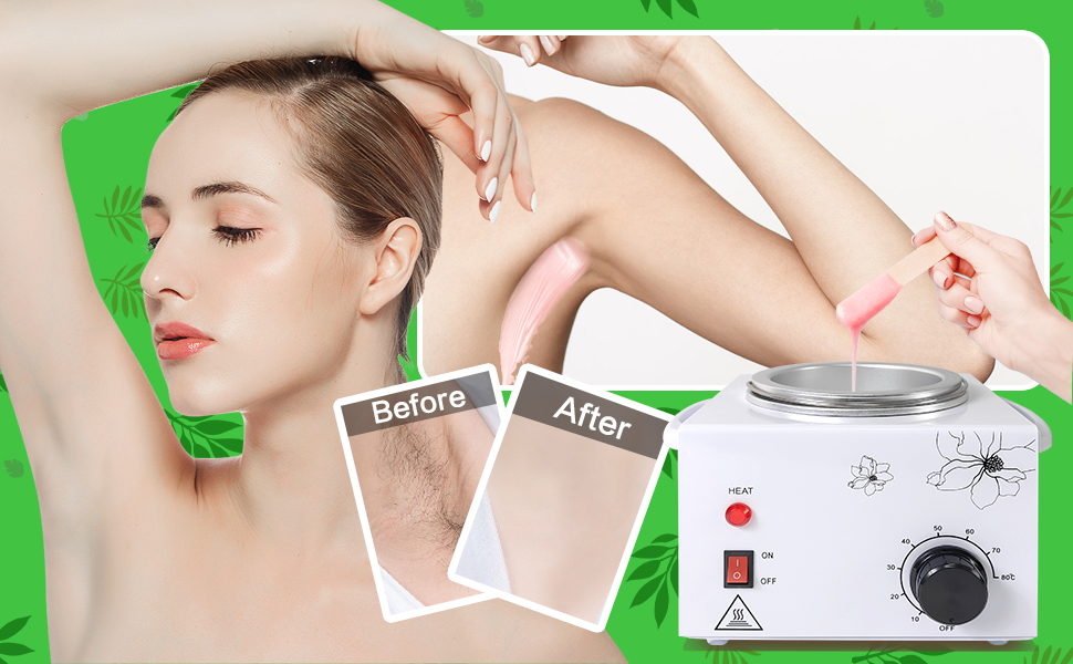 Wax Heater for Hair Removal Kit, 600 mL Hot Wax Pots for Waxing