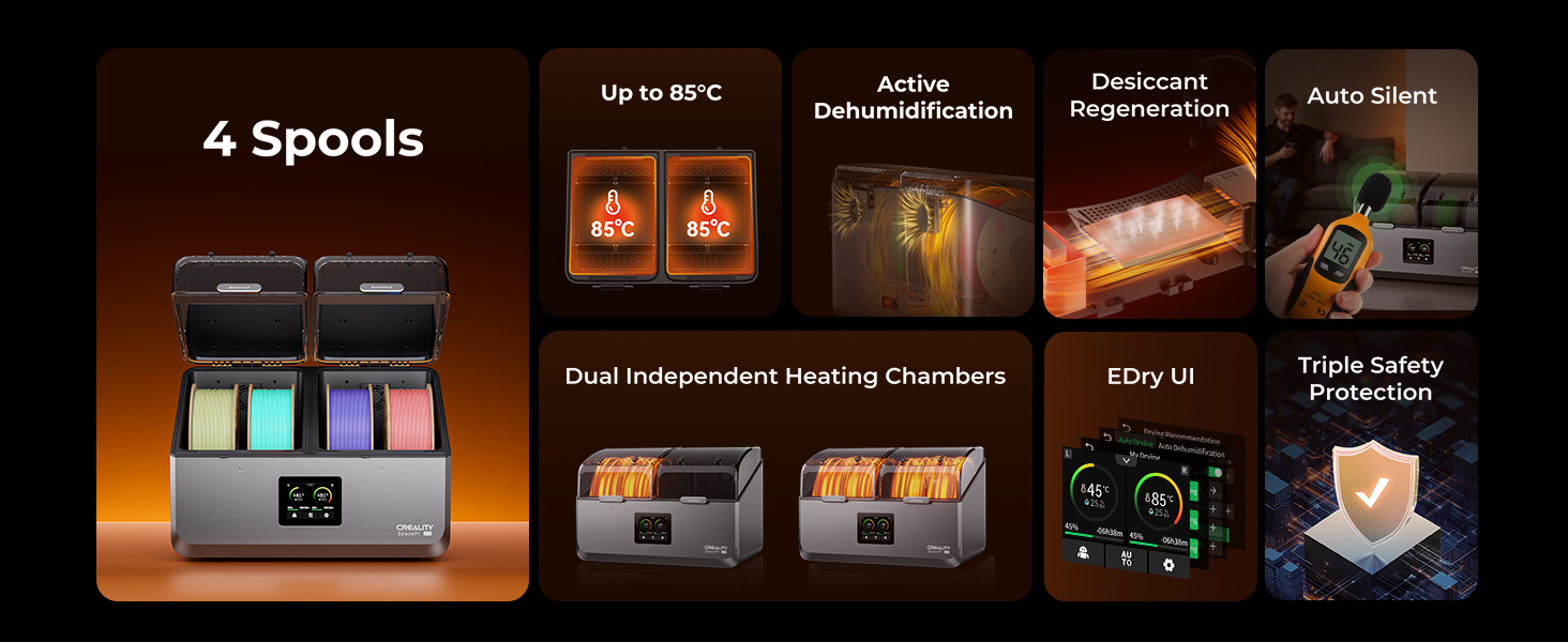 4 Spools 3D Printer Filament