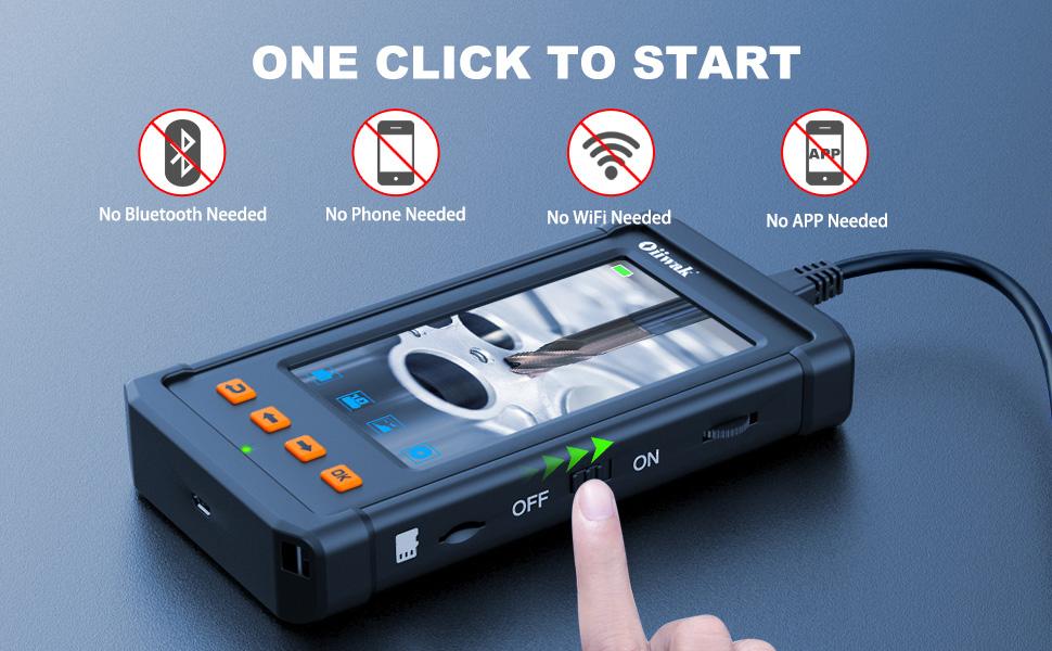 DEPSTECH Dual Lens Industrial Endoscope, 1080P Digital Borescope Inspection Camera with 7.9mm