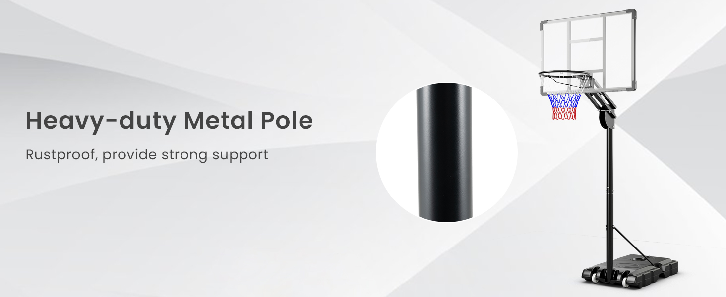 Heavy-duty Metal Pole Rustproof, provide strong support