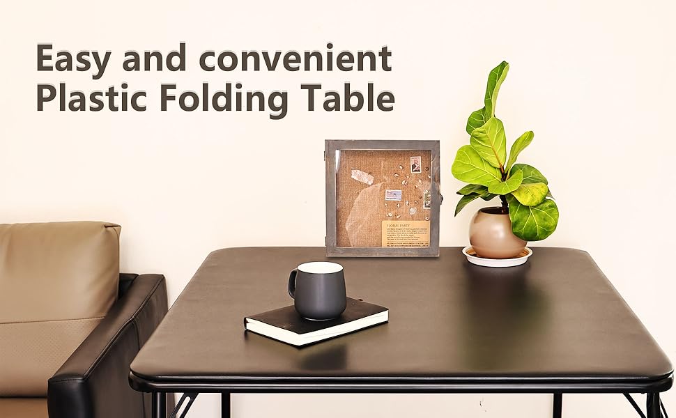 Signature Square 36Inch Folding Card Table Collapsible