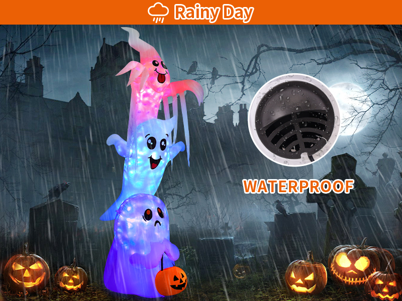 Halloween Inflatable Overlap Ghost Decorations