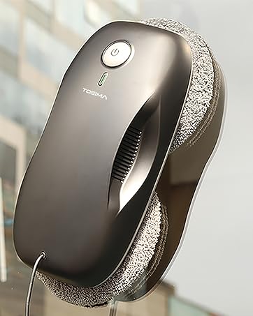 美品　Tosima(トシマ) W2 窓拭きロボット ブラック Amazon | 窓拭きロボット TOSIMA W2 窓掃除ロボット 自動 窓ふき