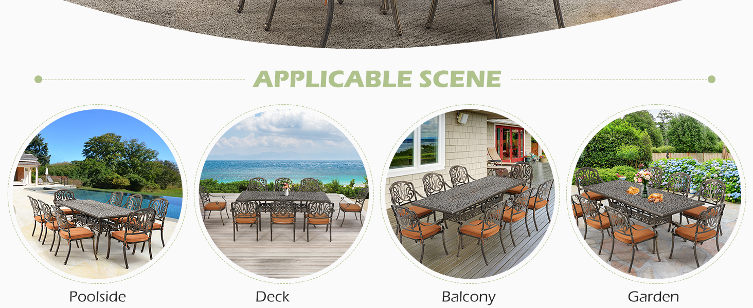 All Aluminum Patio Table and Chairs Set