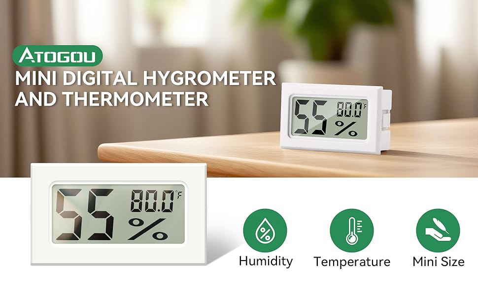 Atogou Mini Hygrometer Indoor Humidity Meter