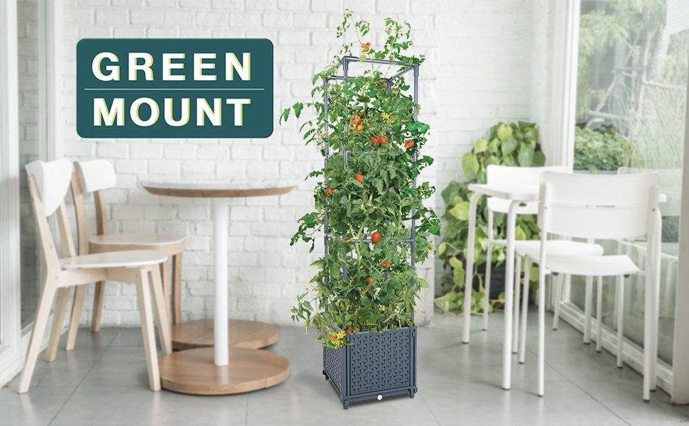 Raised Garden Bed with Trellis