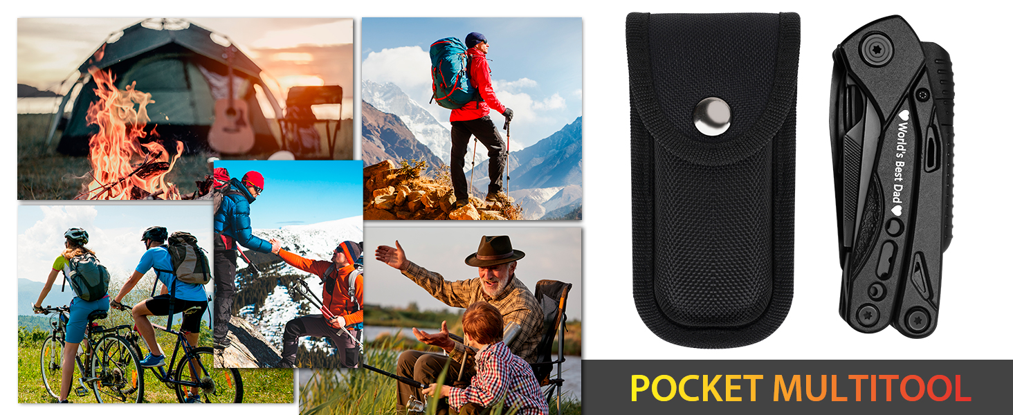 16 In 1 Pocket Multitool Knife Plier Camping Accessories Multi Tool