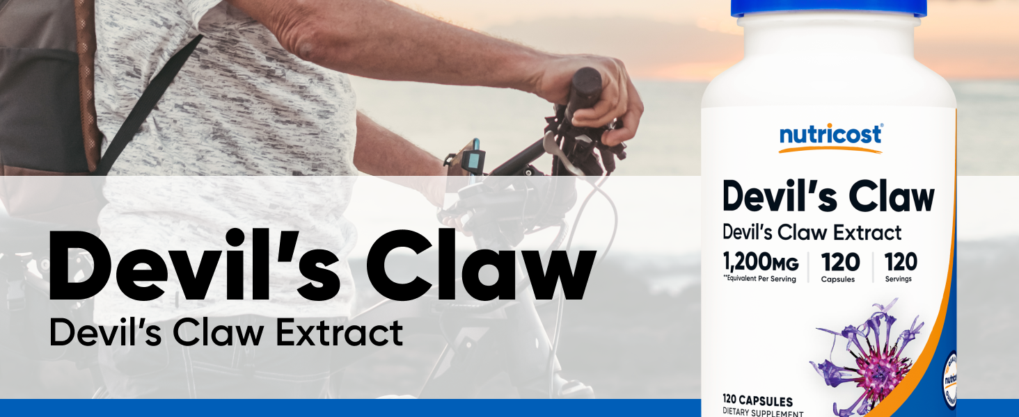 Nutricost Devils Claw Extract 120 Capsules for 120 Servings Per Bottle