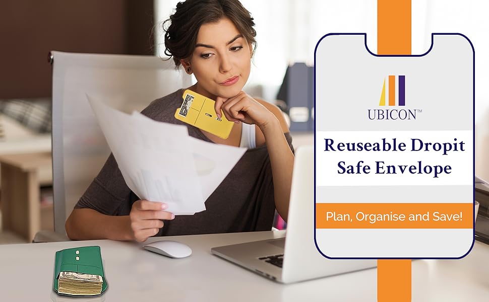 UBICON 50 White Reuseable Dropit Safe Envelope for