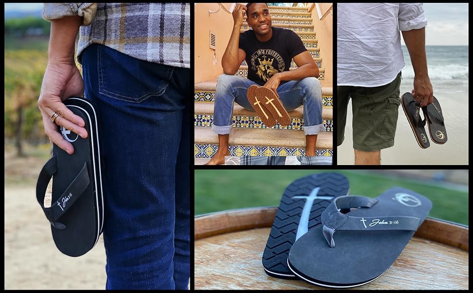 thong sandals for men light brown