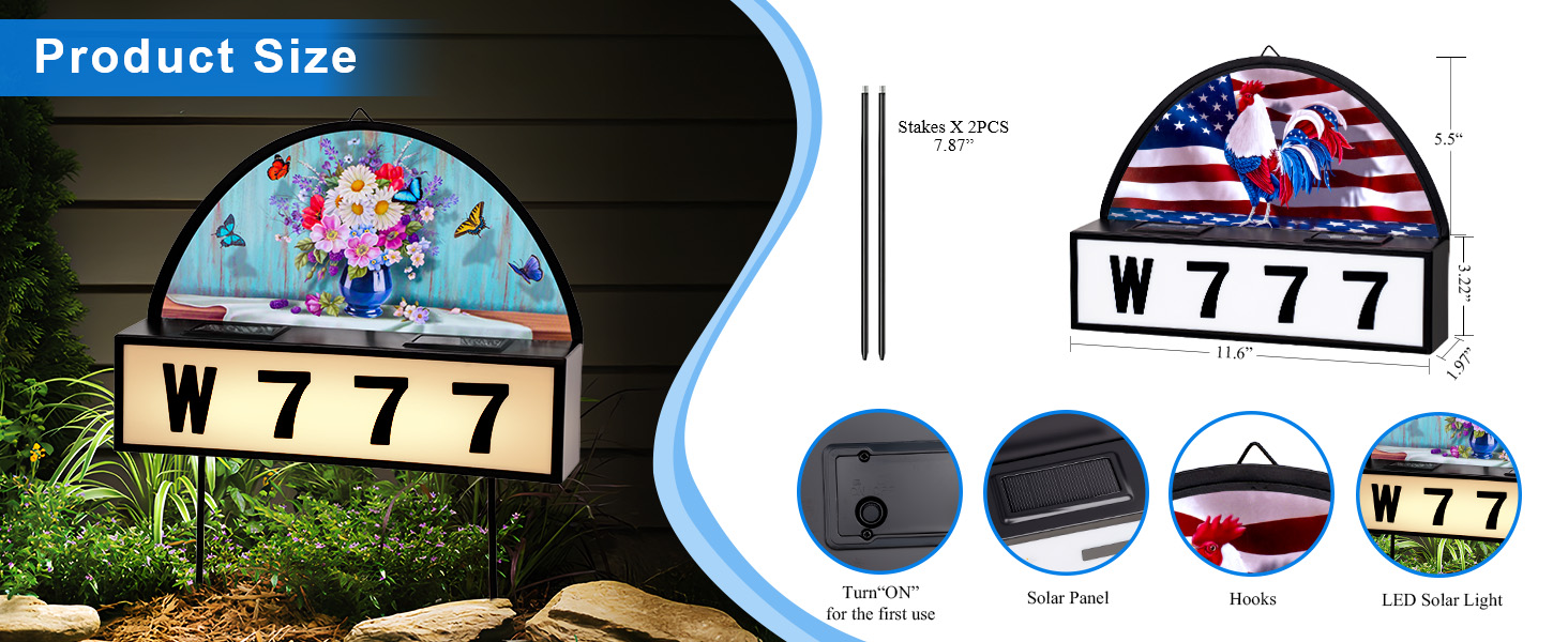 Solar Address Sign 05