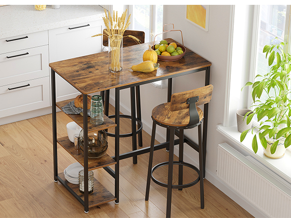 直接取引 VASAGLE Industrial Bar Table Set Industrial Bar Table Set for Sale | Wholesale Furniture