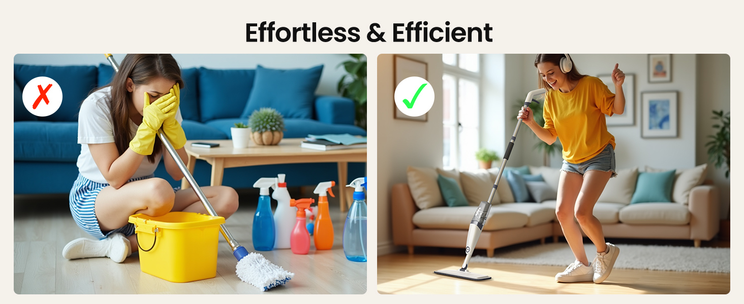 Say Goodbye to Heavy Buckets with Xlife Spray Mop