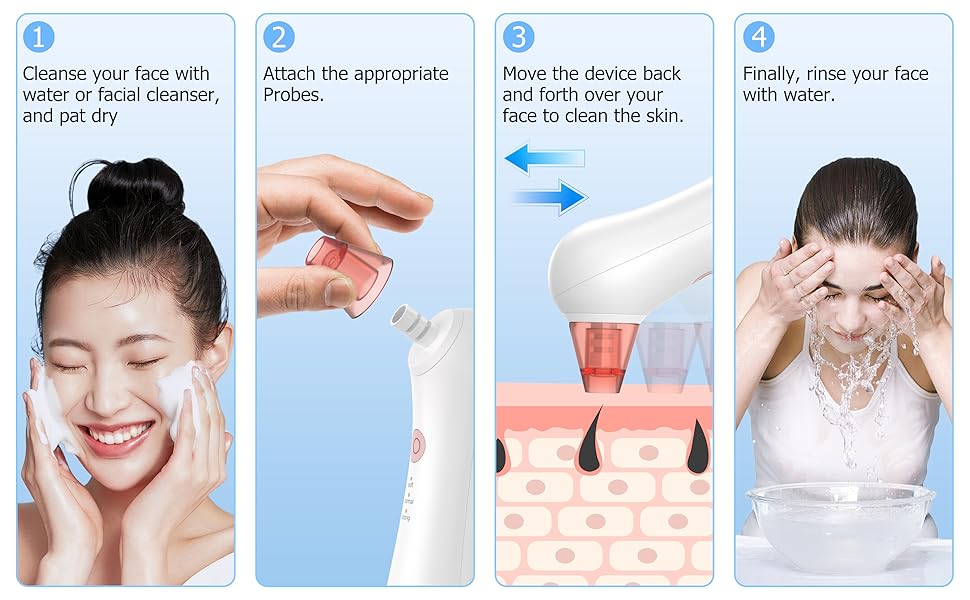 This is a blackhead remover for facial blackheads, oil and acne
