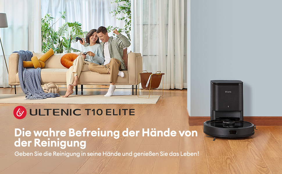 Ultenic T10 Elite Robot Vacuum Cleaner with Suction Station Wiping ...