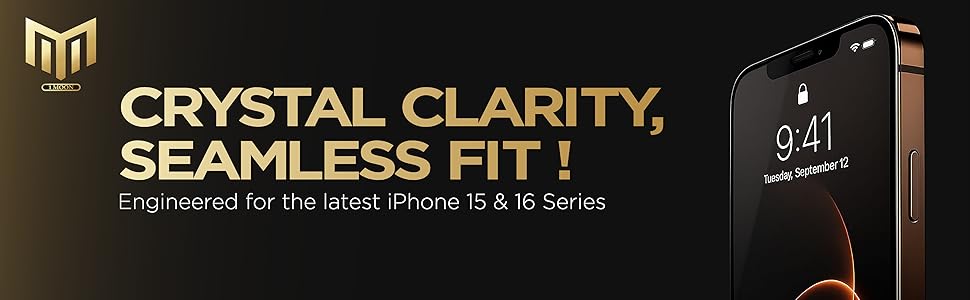 1Moon tempered glass iphone 16 15 pro max