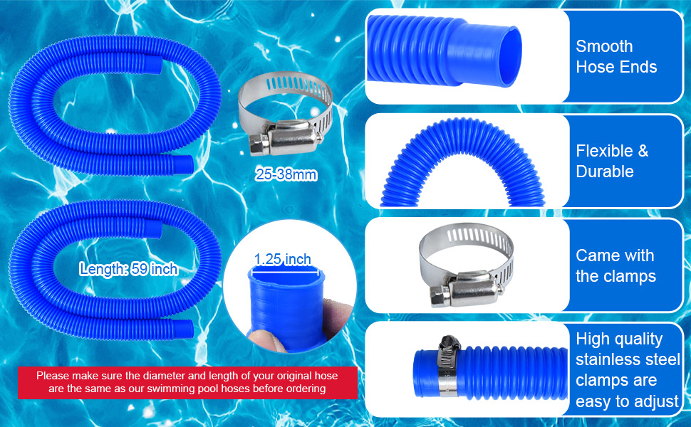 Gonioa Pool Pump Replacement Hose for Above Ground Pools, 1