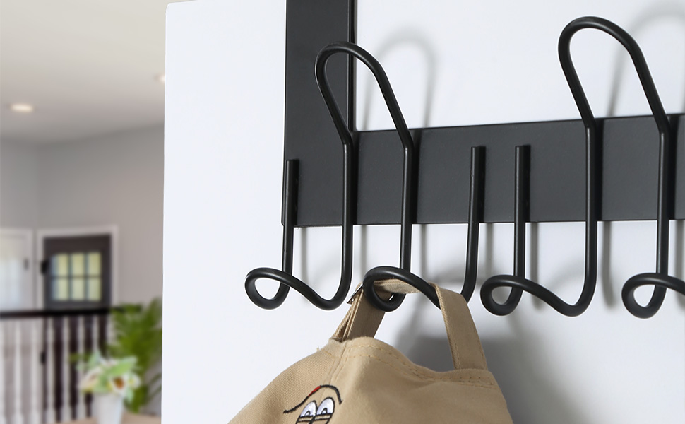 SKOLOO Over The Door Hooks for Doors up to 13/4'' Thickness, Pack of