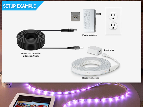 Amazon.com: CASIMY Power Extension Cable Extender Controller