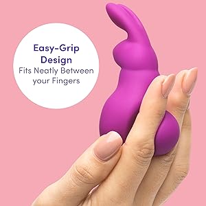 Lovehoney Happy Rabbit Mini Ears Rechargeable Rabbit Finger Vibrator, Purple