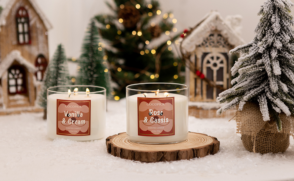 Goodpick Rose Scented Candles, Christmas Santa Candle Gift