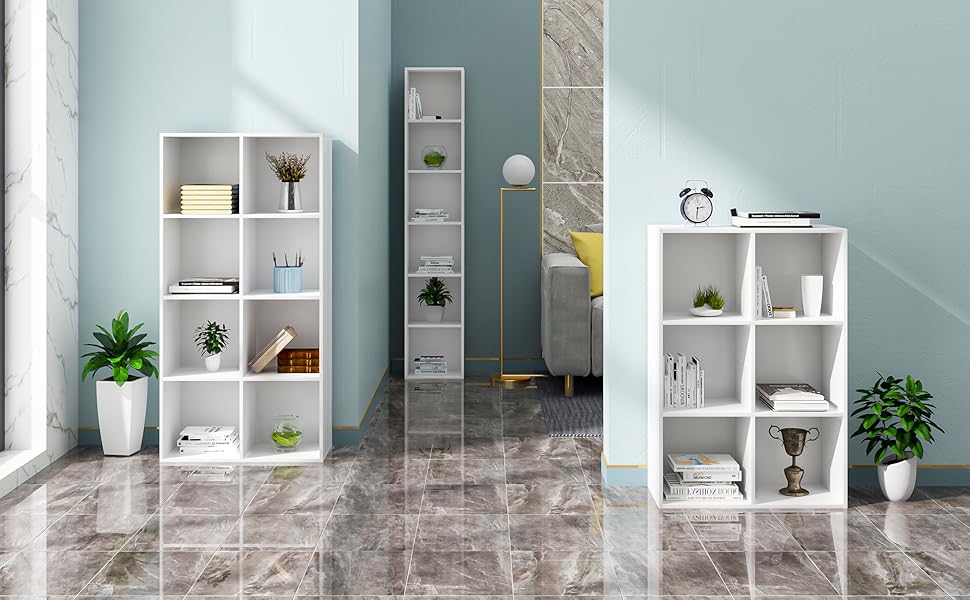 WOLTU Bookcases Book Shelf Cube Storage Units Wood Storage Shelves For Bedroom Oak 60 Cm 13 .