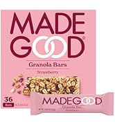 MadeGood Strawberry Granola Bars (36 Count, 0.85oz Each) Contain Nutrients from Vegetables, Glute...