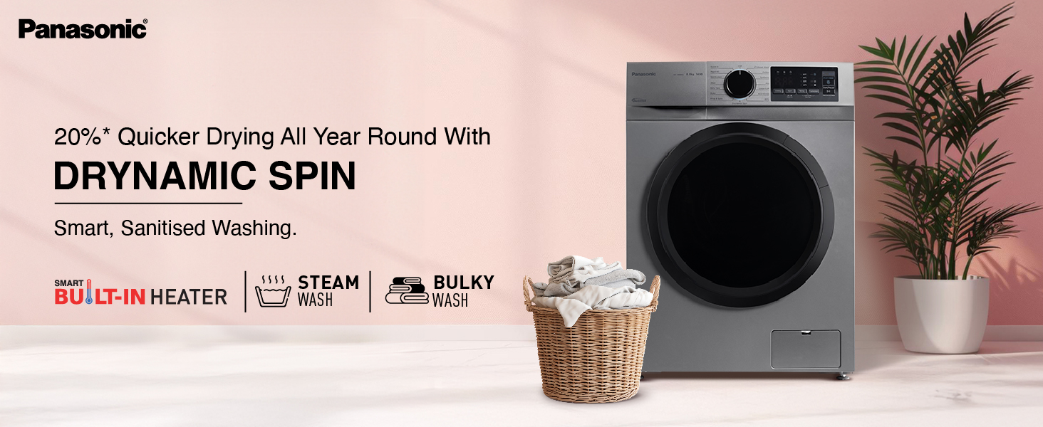 Panasonic Front Load Washing Machine, Drynamic Spin