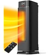 QEXREED Heizlüfter, 2000W PTC Heizlüfter Energiesparend mit 4 Modi, ECO-Energiesparmodus, 90° Osz...