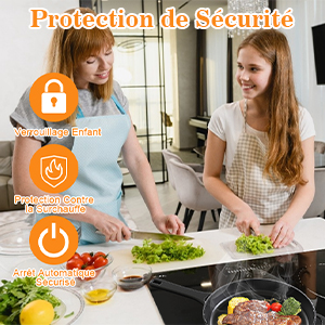 Hobsir Plaque Vitrocéramique, Plaque De Cuisson Vitrocéramique 3 Feux, Table De Cuisson Vitrocéramique 5200W, 9 Niveaux De Puissance, Encastrable, Pas De Prise,Surface En Verre Noir, Facile à Nettoyer 13 plaque à induction