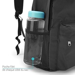 pratique poches filets pour gourde bouteille parapluie